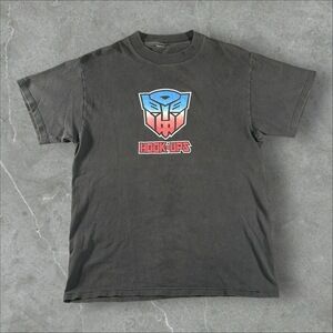 Vintage Hookups Shirt Mens Large Black 90s Transformers Skateboards Cross Hairs